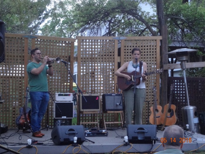 Sean Peters and Erica Leigh at The Backyard